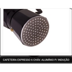 Cafeteira Expresso Alumínio com Indução para 6 Chav.