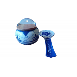 Saleiro flor azul