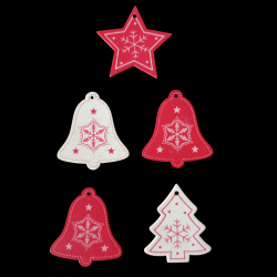 Enfeites de Natal (5 unidades)