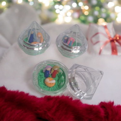 Mini presépio em pirâmide