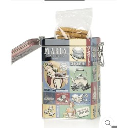 Lata de bolachas de caramelo salgado