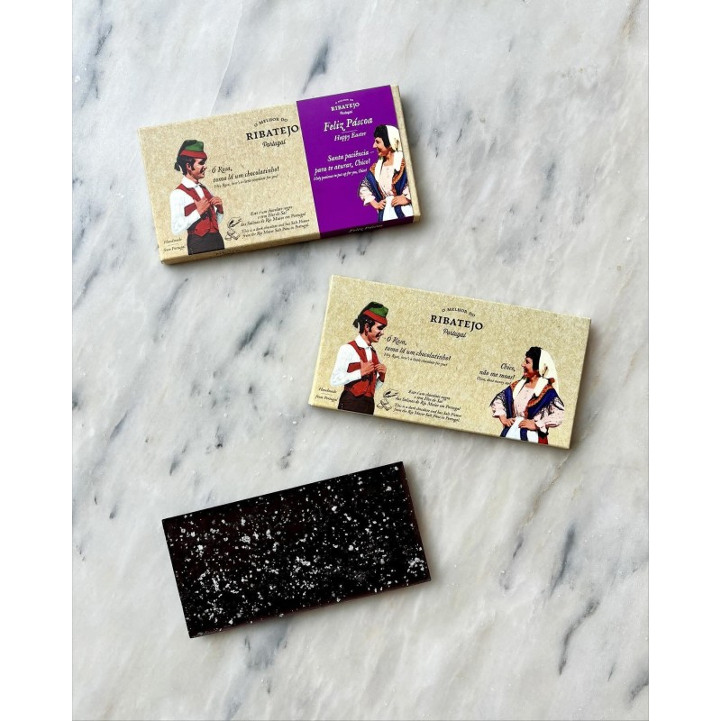 Chocolate Negro com flor de sal 100g