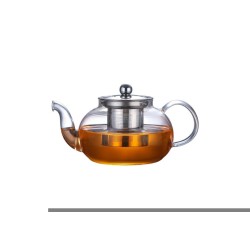 Bule de vidro com infusor inox